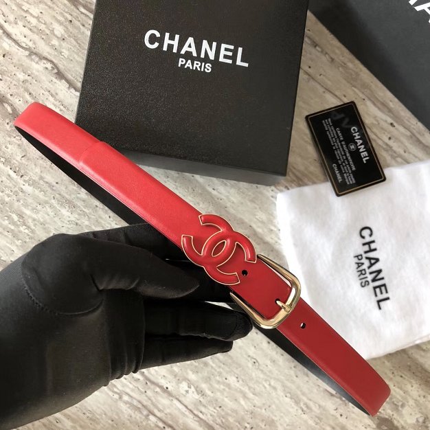 CC original calfskin 20mm belt AA0556 red