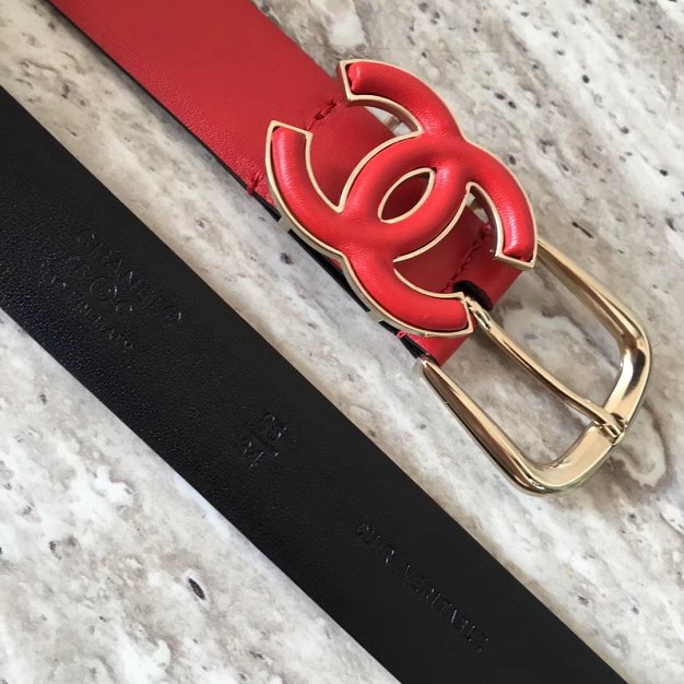 CC original calfskin 20mm belt AA0556 red