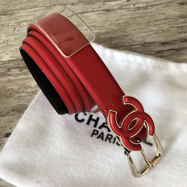 CC original calfskin 20mm belt AA0556 red