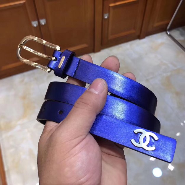 CC original calfskin 20mm belt AA0557 blue