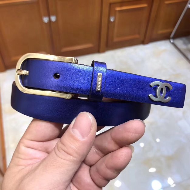 CC original calfskin 20mm belt AA0557 blue