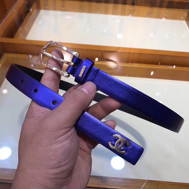 CC original calfskin 20mm belt AA0557 blue