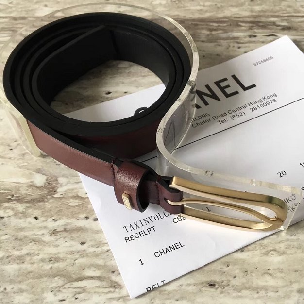 CC original calfskin 20mm belt AA0557 burgundy
