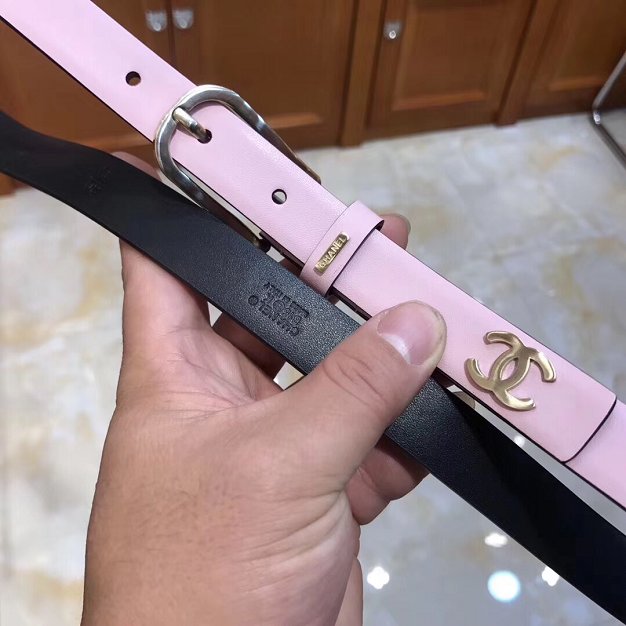 CC original calfskin 20mm belt AA0557 pink