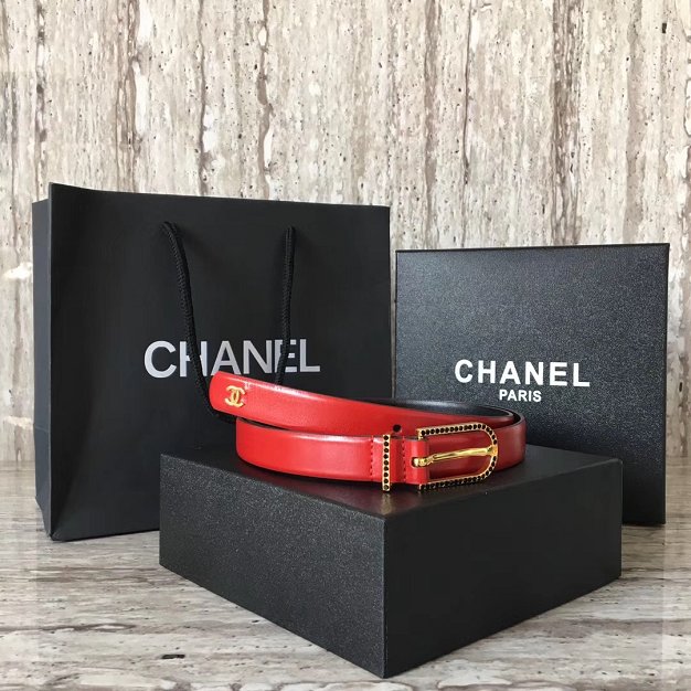 CC original calfskin 20mm belt AA0557 red