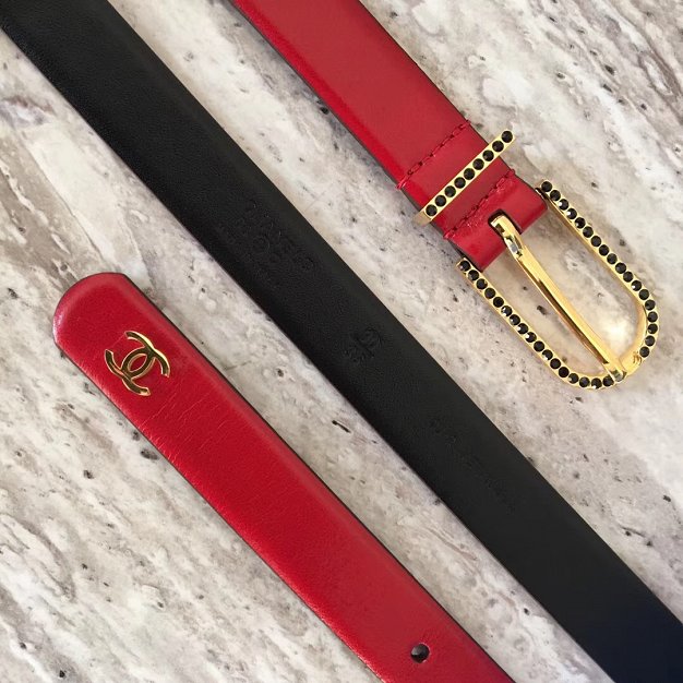 CC original calfskin 20mm belt AA0557 red