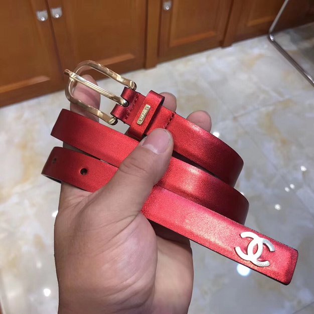 CC original calfskin 20mm belt AA0557 red