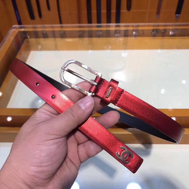 CC original calfskin 20mm belt AA0557 red