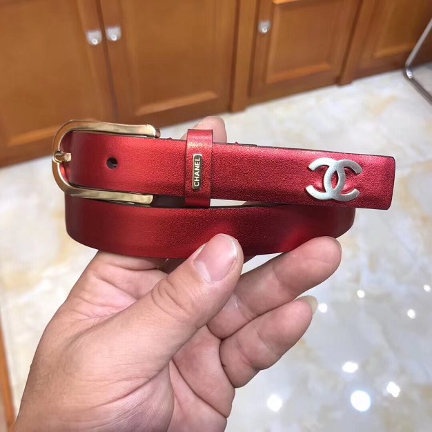 CC original calfskin 20mm belt AA0557 red