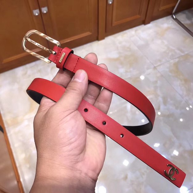 CC original calfskin 20mm belt AA0557 red