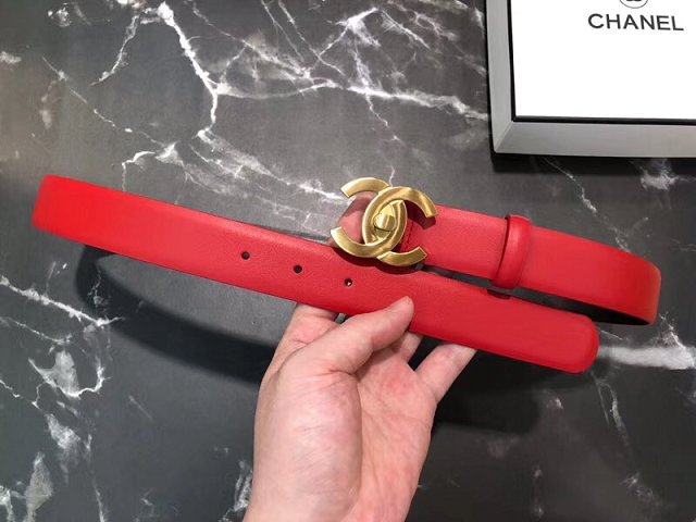 CC original calfskin 30mm belt A0528 red