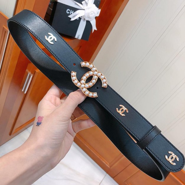 CC original calfskin 30mm belt AA0549 black