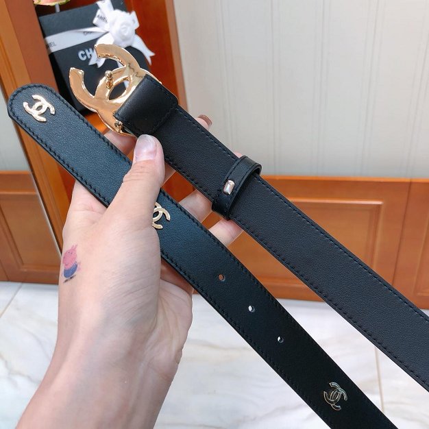 CC original calfskin 30mm belt AA0549 black