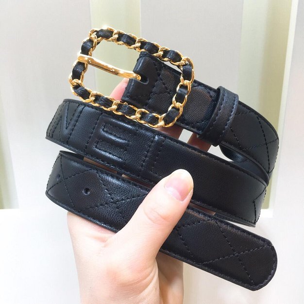 CC original calfskin 30mm belt AA0551 black