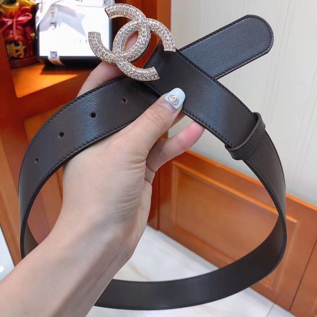 CC original calfskin 34mm belt A0540 black