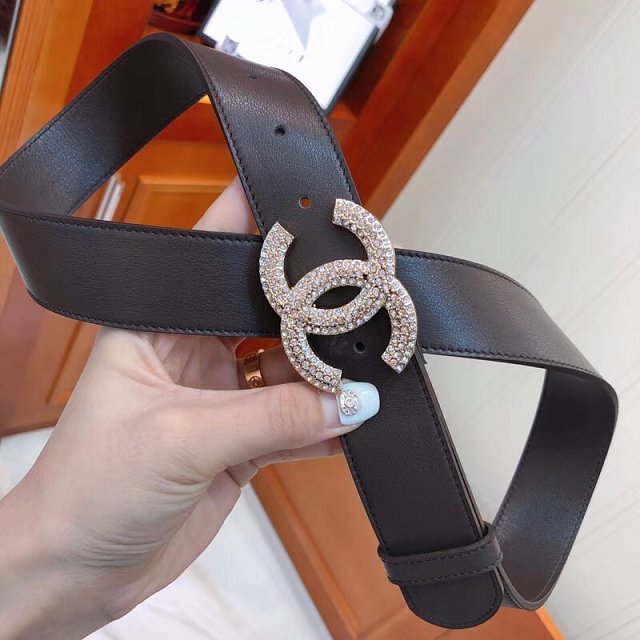 CC original calfskin 34mm belt A0540 black