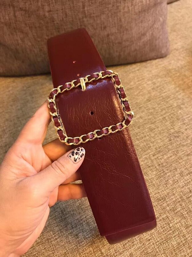 CC original calfskin 60mm belt A0526 bordeaux