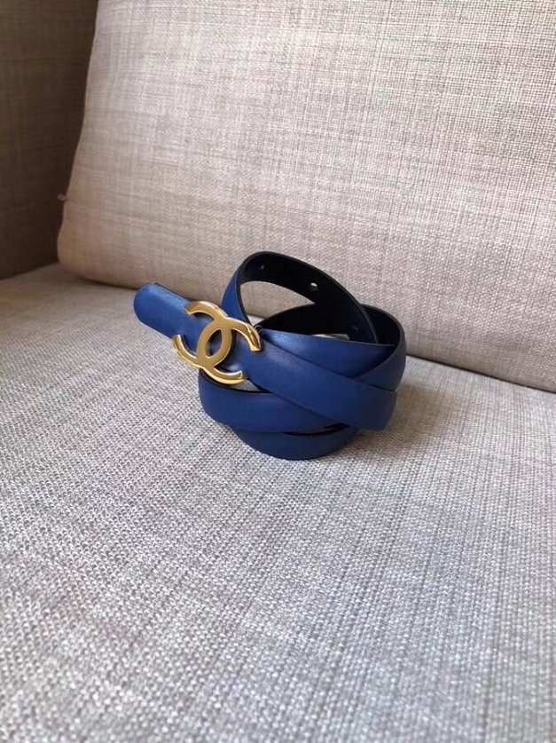 CC original calfskin belt A0535 blue