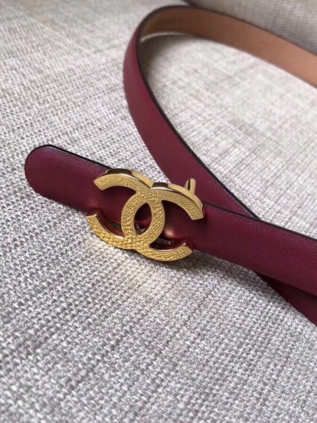 CC original calfskin belt A0535 burgundy