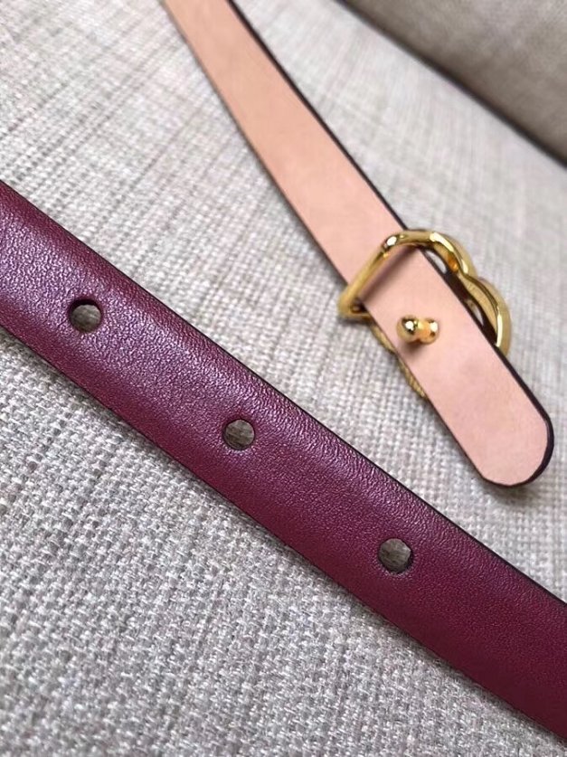 CC original calfskin belt A0535 burgundy