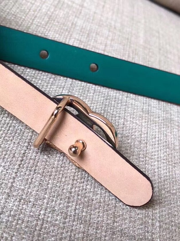 CC original calfskin belt A0535 lake blue