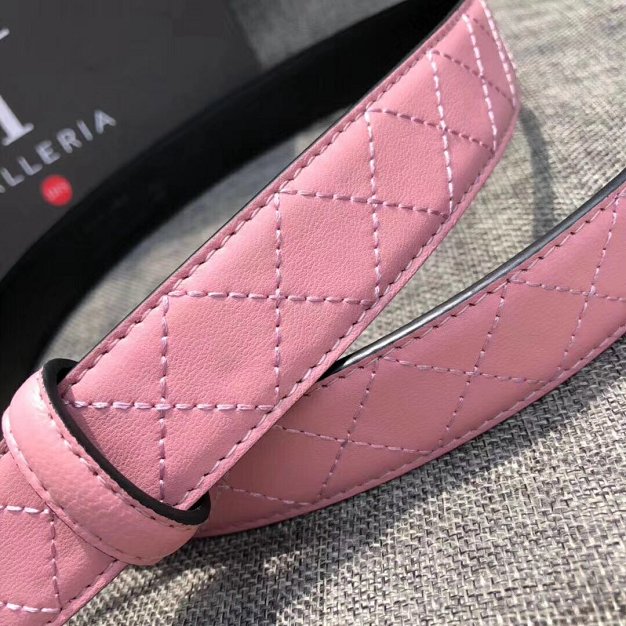 CC original calfskin pearl 30mm belt A77827 pink