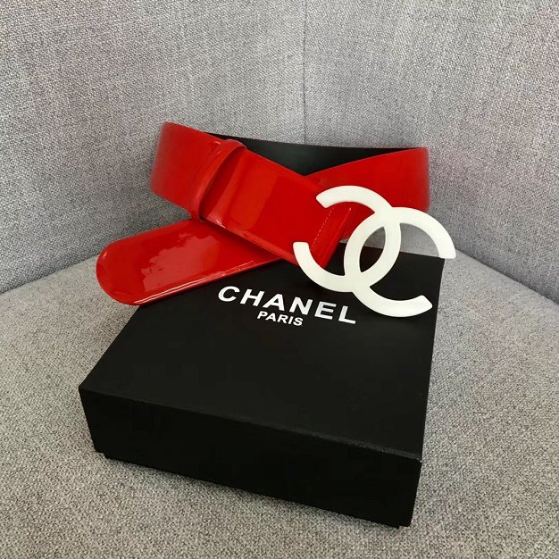CC original patent calfskin 53mm belt AA0555 white