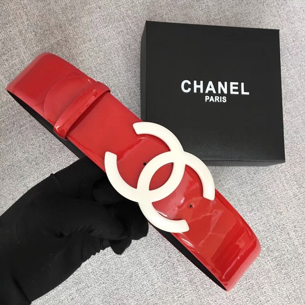 CC original patent calfskin 53mm belt AA0555 white
