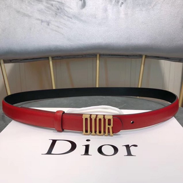 Dior original calfskin 20mm belt DR0002 red