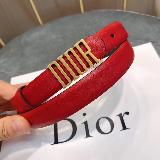 Dior original calfskin 20mm belt DR0002 red