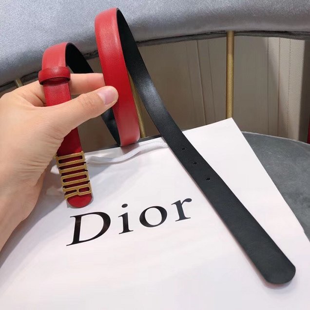 Dior original calfskin 20mm belt DR0002 red