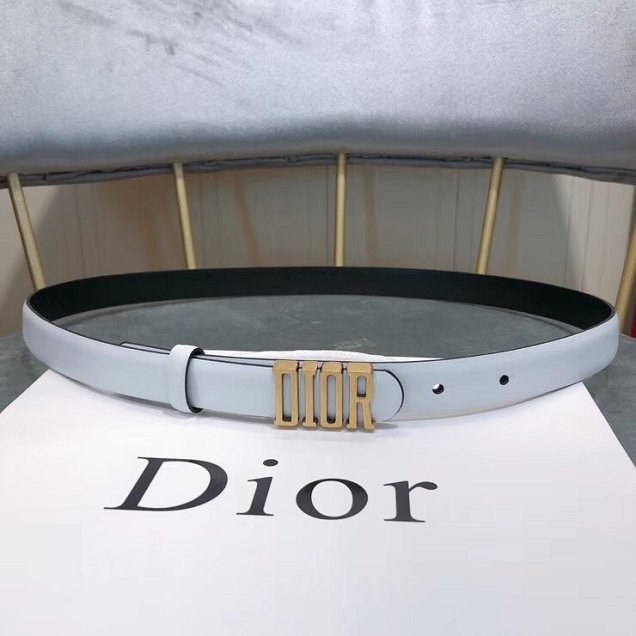 Dior original calfskin 20mm belt DR0002 white