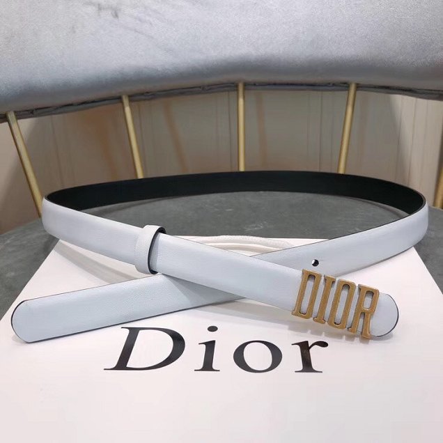 Dior original calfskin 20mm belt DR0002 white