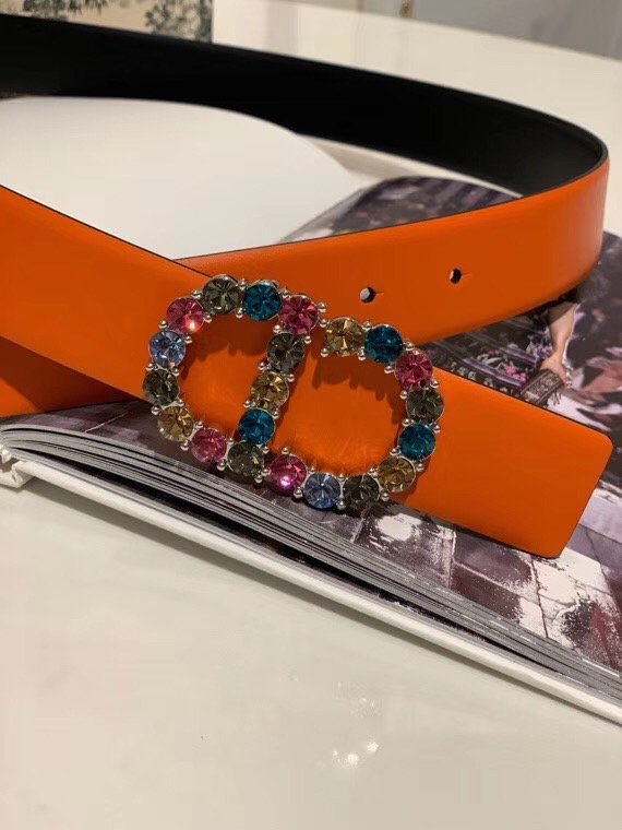 Dior original calfskin 30mm belt DR0001 orange