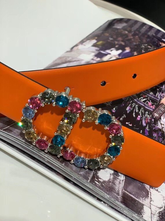 Dior original calfskin 30mm belt DR0001 orange