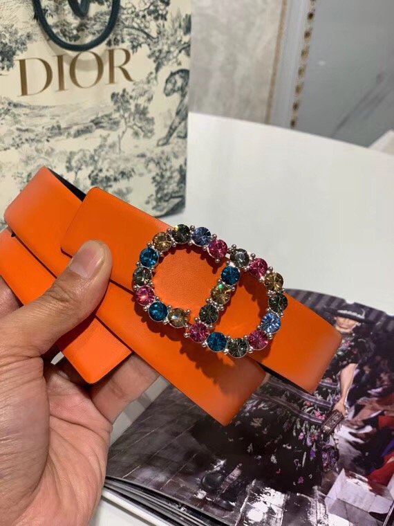 Dior original calfskin 30mm belt DR0001 orange