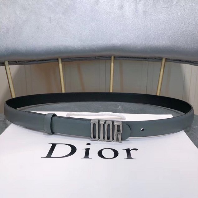 Dior original calfskin 20mm belt DR0002 ice blue