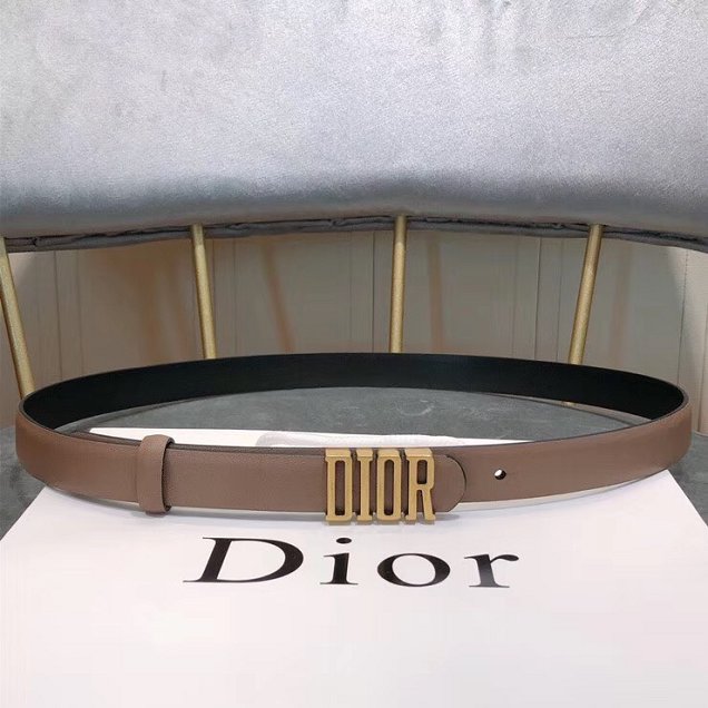 Dior original calfskin 20mm belt DR0002 nude