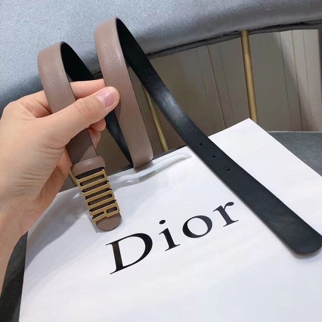 Dior original calfskin 20mm belt DR0002 nude