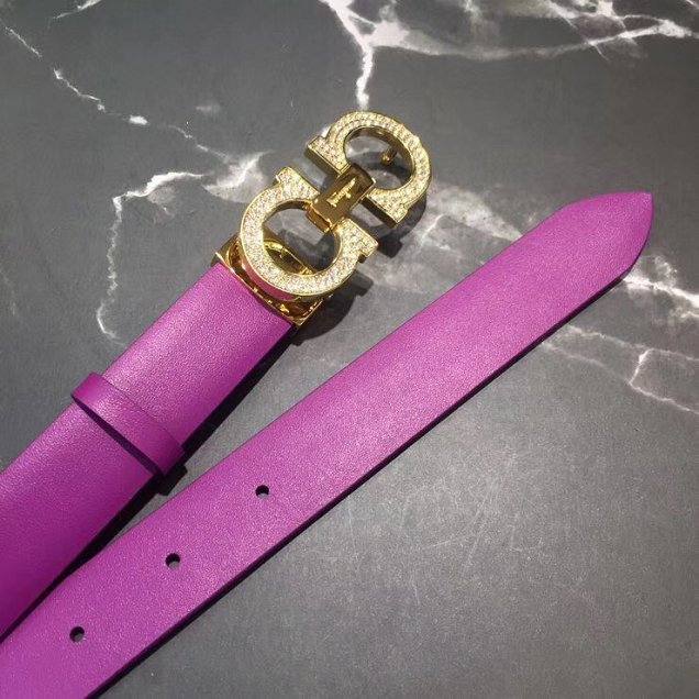 Feragamo gancini original calfskin belt 25mm F0002 purple