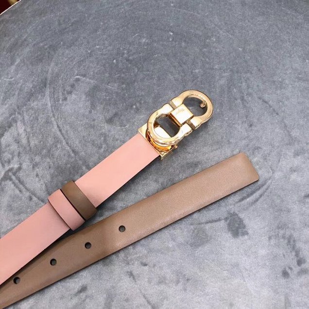 Feragamo gancini original calfskin belt 25mm F0005 pink