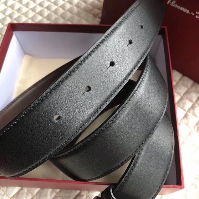 Feragamo gancini original calfskin belt 35mm F0008 black