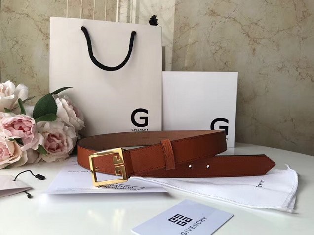 Givenchy original calfskin belt 30mm G0001 coffee