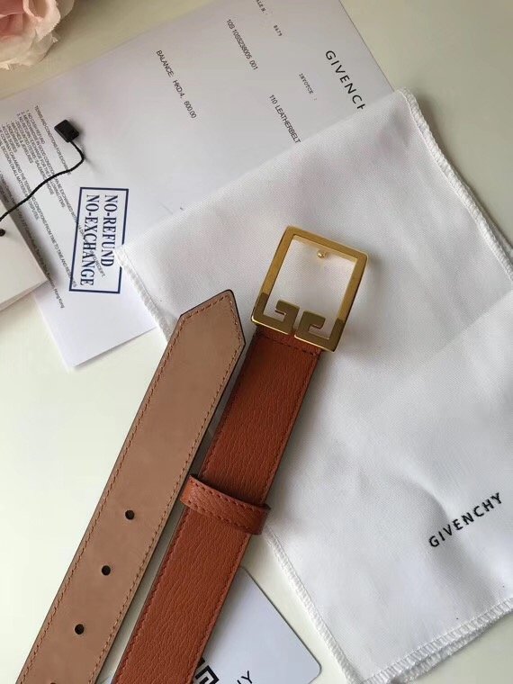 Givenchy original calfskin belt 30mm G0001 coffee