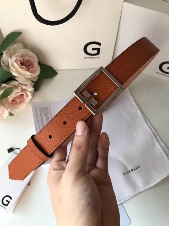 Givenchy original calfskin belt 30mm G0001 coffee