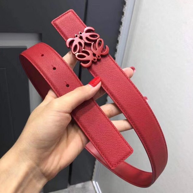 Loewe original calfskin belt 32mm LW0001 red