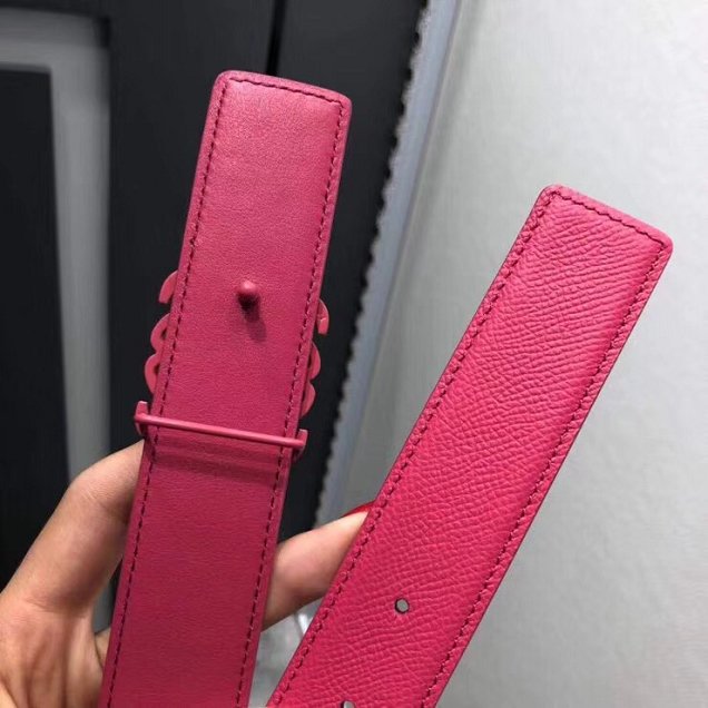 Loewe original calfskin belt 32mm LW0001 rose red