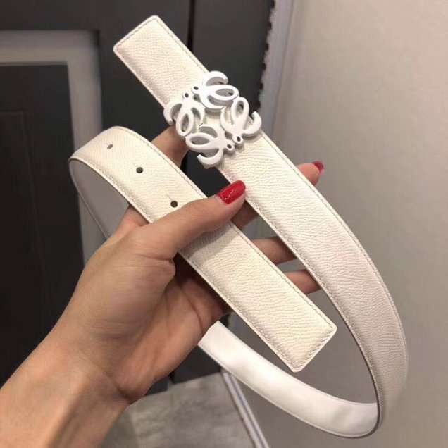 Loewe original calfskin belt 32mm LW0001 white