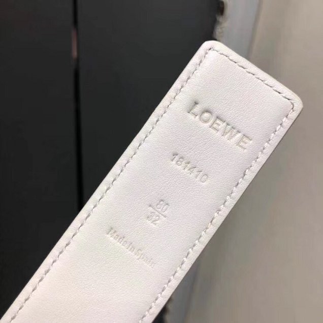 Loewe original calfskin belt 32mm LW0001 white