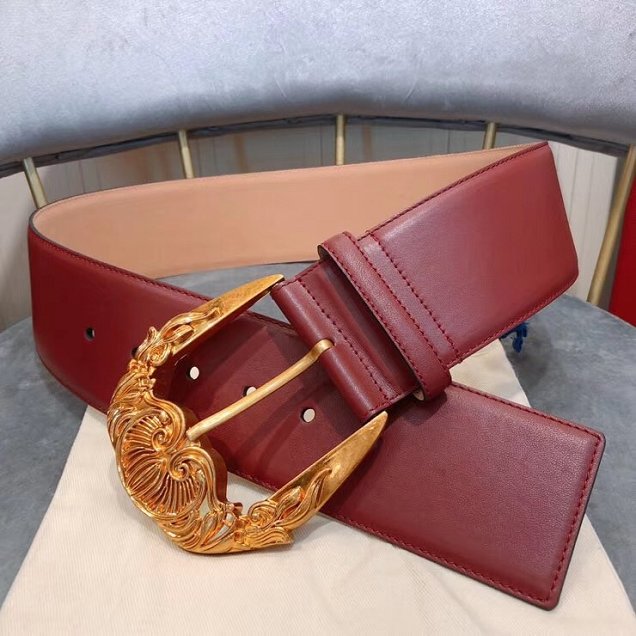 Vercase original calfskin 70mm belt VS0003 bordeaux